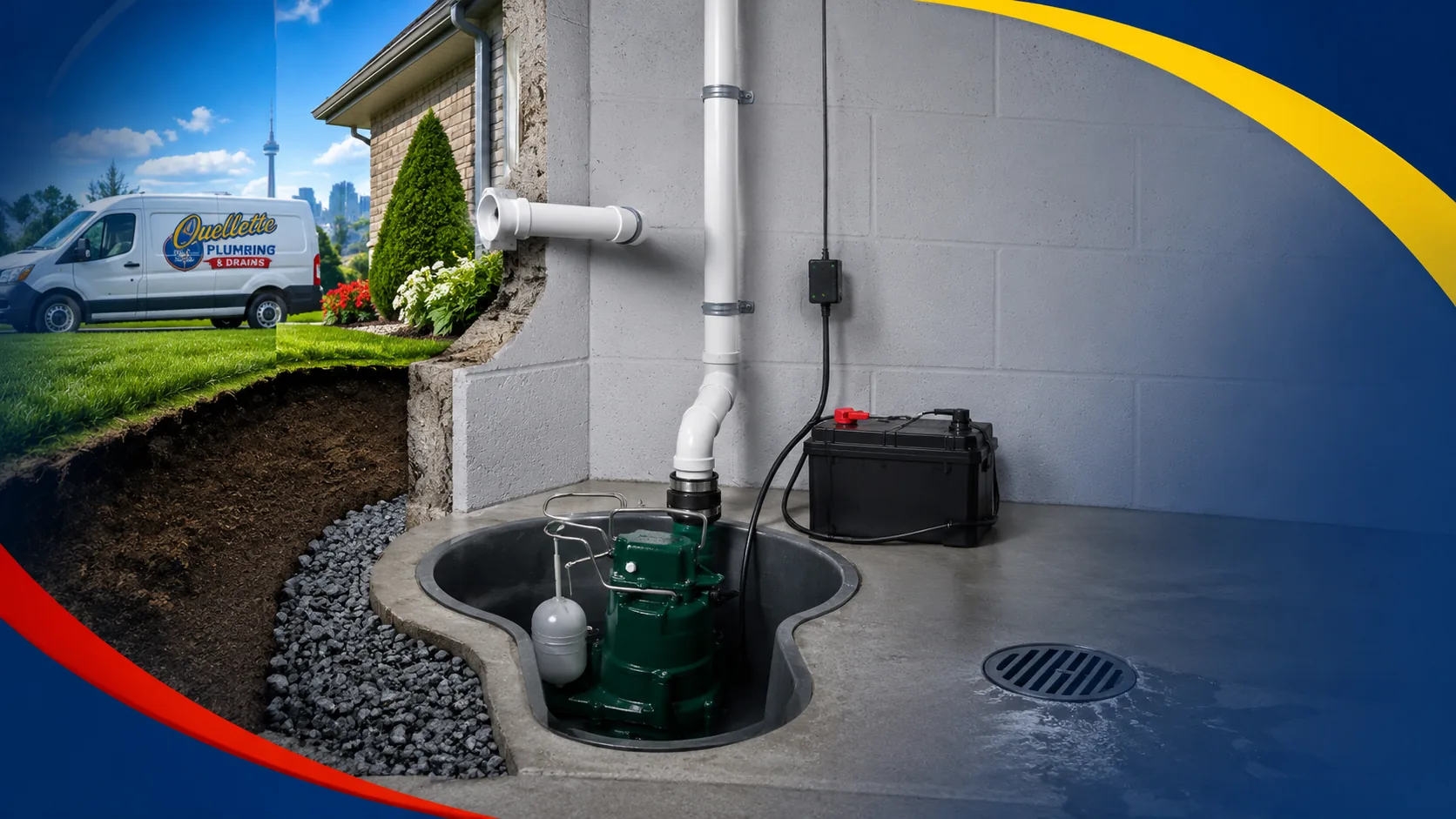 Sump pump system inspected for repair or replacement